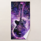 ロマンチックなギターバスタオル バスタオル (バスタオル)