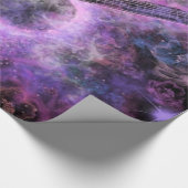 ロマンチックなギターラッピング紙ミュージックパープル ラッピングペーパー (角)