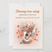 ロマンチックなギター大好きメロディ・バレンタイン シーズンカード (正面)