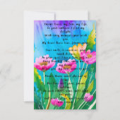 ロマンチックなギフトカードギフトの愛，共有の愛 サンキューカード (裏面)