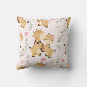 ロマンチックなギラフェスとフローラアクセント クッション (裏面)