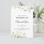 ロマンチックなクラシック、白い花 招待状 (スタンド正面)