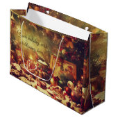 ロマンチックなクリスマスの思い出を作る ラージペーパーバッグ (正面アングル)