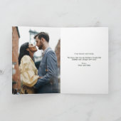 ロマンチックなクリスマスアーチ写真ミストレトーフォールド シーズンカード (内部)