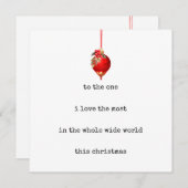 ロマンチックなクリスマスカード シーズンカード (正面/裏面)