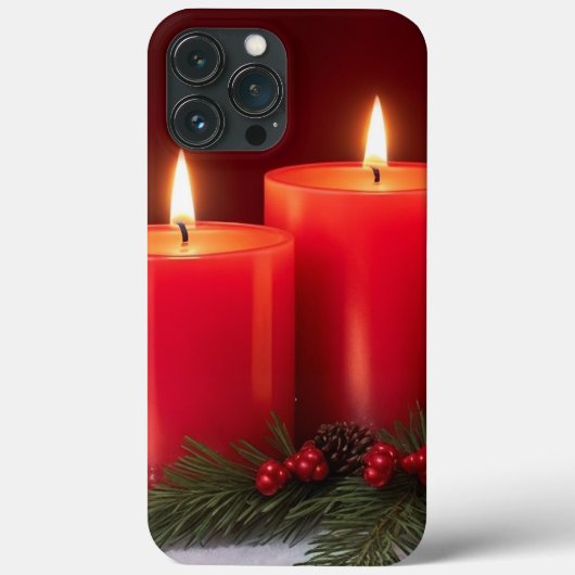 ロマンチックなクリスマスキャンドルの電話ケース Case-Mate iPhoneケース (裏面)