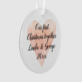 ロマンチックなクリスマスツリーを一緒に最初のクリスマス オーナメント (正面)