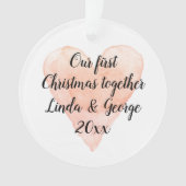 ロマンチックなクリスマスツリーを一緒に最初のクリスマス オーナメント (正面)