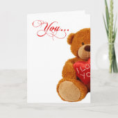 ロマンチックなクリスマステディベア – お目玉 シーズンカード (正面)