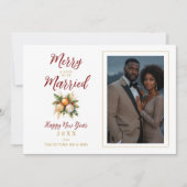 ロマンチックなクリスマスボール結婚ブーケの写真 セーブザデート (正面)