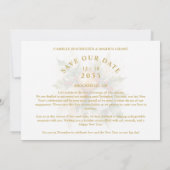 ロマンチックなクリスマスボール結婚ブーケの写真 セーブザデート (裏面)