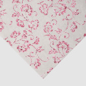 ロマンチックなクリームピンクのグリッター花柄ウェディング 薄葉紙 (詳細)