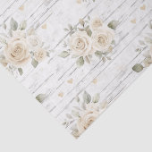 ロマンチックなクリームホワイトの花飾りボヘミアンスタイルのブライズシャワー 薄葉紙 (詳細)