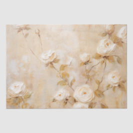 ロマンチックなクリームホワイト結婚ローズ 薄葉紙