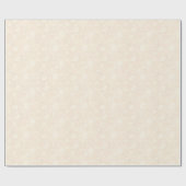 ロマンチックなクリーム色の花模様 ラッピングペーパー (フラット)