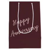 ロマンチックなクロースピンカップルとハート ミディアムペーパーバッグ (裏面)