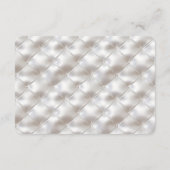 ロマンチックなグラムホワイトフェイクレザーウェディングRSVP エンクロージャーカード (裏面)