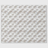 ロマンチックなグラムホワイトフェイクレザー結婚ズ ラッピングペーパー (フラット)