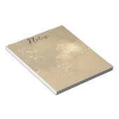 ロマンチックなグリッターピンクアート ノートパッド (アングル)