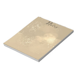 ロマンチックなグリッターピンクアート ノートパッド