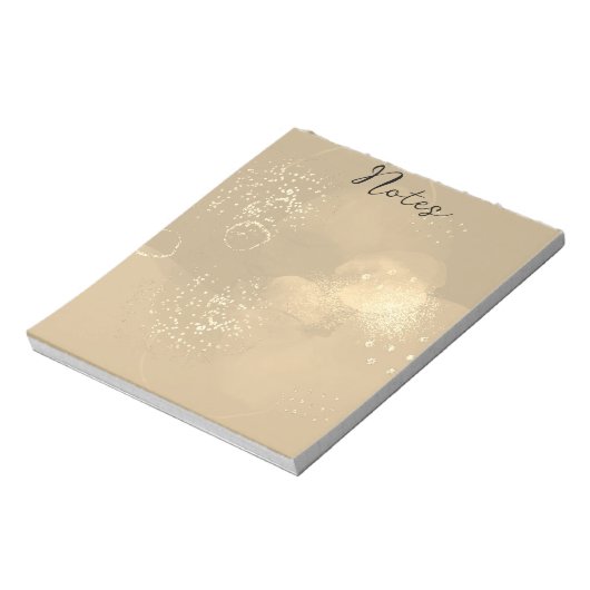 ロマンチックなグリッターピンクアート ノートパッド (回転)