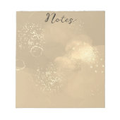 ロマンチックなグリッターピンクアート ノートパッド (正面)