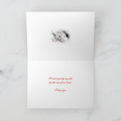 ロマンチックなグリーティングカード – Be My Love -バラ- B&W シーズンカード (内部)