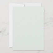 ロマンチックなグリーンの花の写真 サンキューカード (裏面)