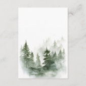 ロマンチックなグリーンフォレストウェディングRSVPカード エンクロージャーカード (裏面)