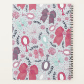 ロマンチックなグレーの弓とバラ プランナー手帳 (裏面)