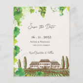 ロマンチックなグレープビーズヤードの結婚式の日付を保存 (正面)