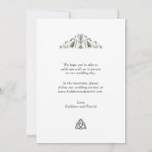 ロマンチックなケルト結婚ラブノット セーブザデート (裏面)