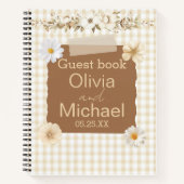 ロマンチックなゲストブックと繊細なスタンプ&バラDec ノートブック (正面)