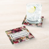 ロマンチックなコスモス ゴッサマー ピンク ガラスコースター (アングル)