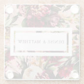 ロマンチックなコスモス ゴッサマー ピンク ガラスコースター (裏面)