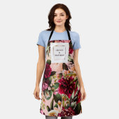 ロマンチックなコスモス ピンクのオリジナルエプロン エプロン (着用した状態)