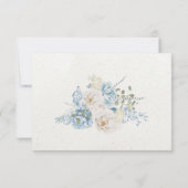 ロマンチックなコッツウォーズ冬の花模様結婚ズ 出欠カード (裏面)