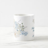 ロマンチックなコッツウォーズ冬の花模様花嫁メイド コーヒーマグカップ (中央)