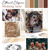 ロマンチックなコテージコアフローラ結婚式日付を保存 案内ポストカード