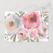 ロマンチックなコテージフラワーズ赤面ブルーセージ エンクロージャーカード (裏面)