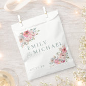 ロマンチックなコテージフラワーズ赤面ブルーセージ フェイバーバッグ (クリップ留めされた状態)