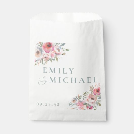 ロマンチックなコテージフラワーズ赤面ブルーセージ フェイバーバッグ (正面)