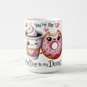 ロマンチックなコーヒーとドーナツのマグカップ コーヒーマグカップ (中央)