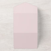 ロマンチックなコーラルピンクとアイボリーの花のウェディング オールインワン招待状 (外側)