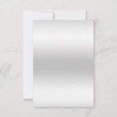 ロマンチックなコーラルリボン＆シルバーラグジュアリー出欠確認 出欠カード (裏面)