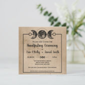 ロマンチックなゴシックの手作り結婚のウィッカ異教のー 招待状 (スタンド正面)