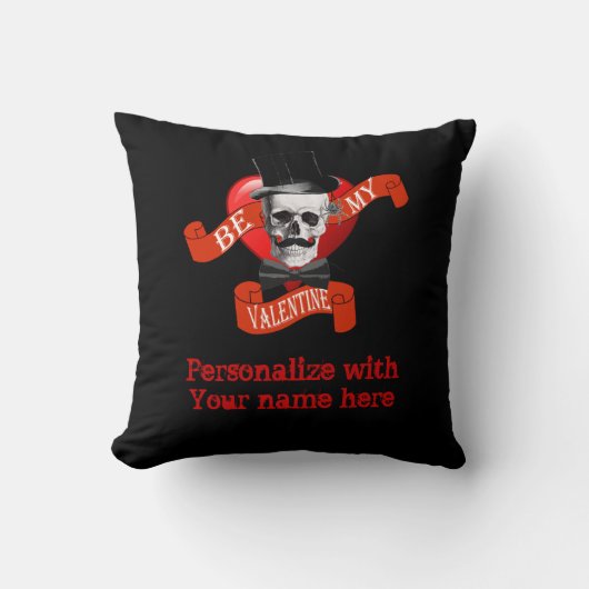 ロマンチックなゴシックまたはスチームパンクのバレンタイン クッション (正面)
