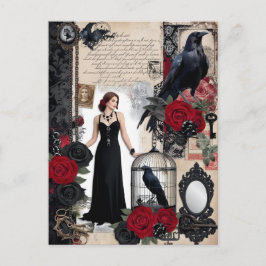 ロマンチックなゴシックエレガントヴィンテージ ポストカード