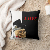 ロマンチックなゴシックスカルのギャンブラーの日 クッション (ブランケット)