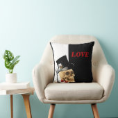 ロマンチックなゴシックスカルのギャンブラーの日 クッション (椅子)